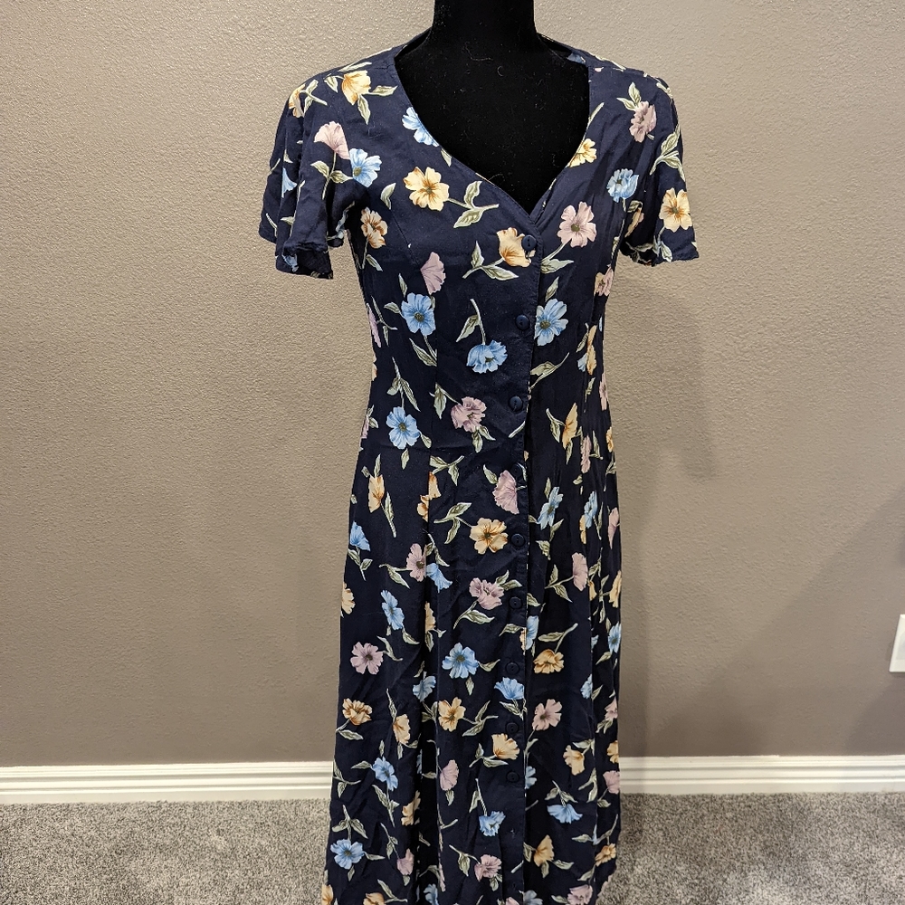 Vintage Ulterior Motives Floral Maxi Dress